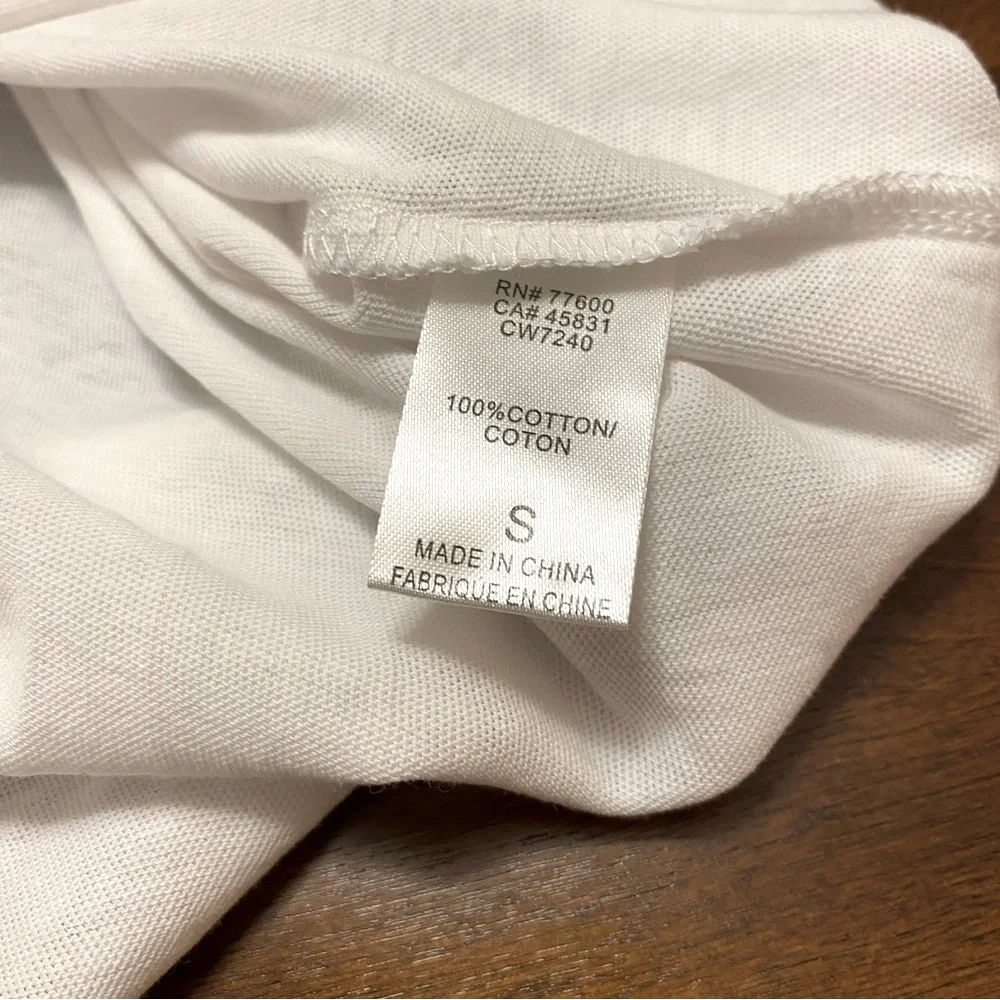 NWT Chaser Off the Shoulder White Cotton Top Size Small - Picture 6 of 6